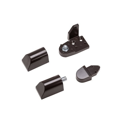 Global Door Controls Amarlite Style 3/4 in. Right Hand Offset Door Pivot Hinge Set for Adams Rite Type Storefront Door in Duronodic TH1112-RH-DU
